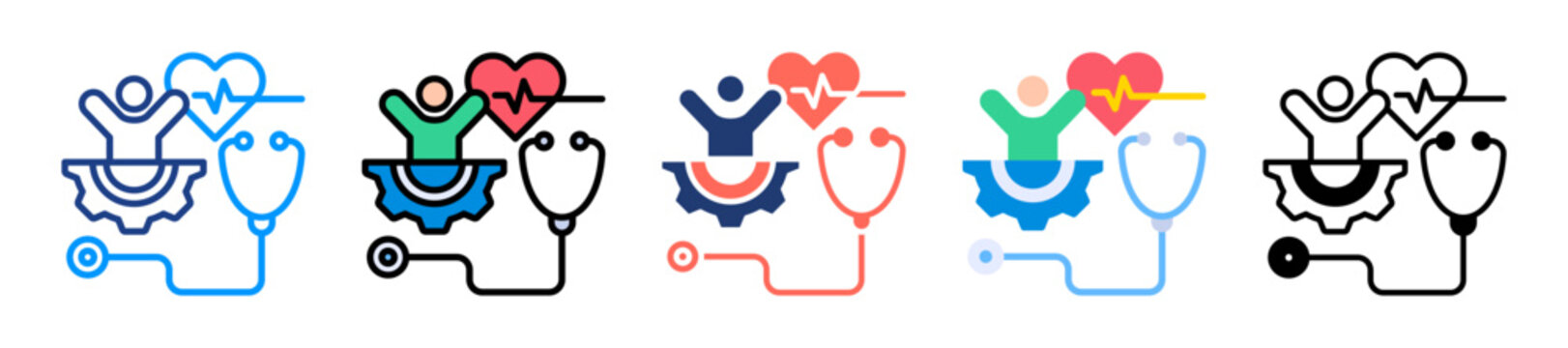 Health Service Icon Sheet Multiple Style Collection 