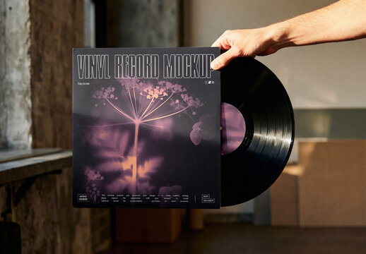 Vinyl Disc & Sleeve Mockup
