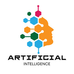 Fototapeta premium Artificial Intelligence and Technology Digital Logo Concept