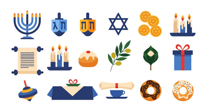 Religious symbols and festive elements