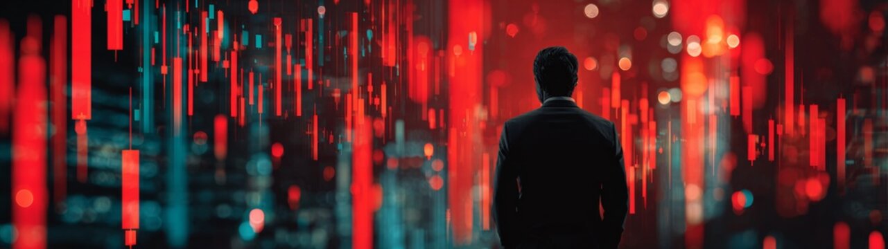 The great ai debate: business leader voices opposition. Market analysis. Dramatic scene: business figure opposes ai initiative amidst dynamic lighting. Profit potential. Trading patterns.