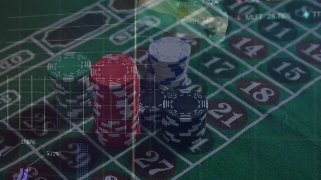 Animation of data processing over chips