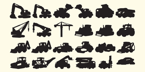 Fototapeta premium vehicle silhouette set, transport icons collection, car truck plane vector, transportation clipart, travel vehicle symbols, auto bundle, transport illustration