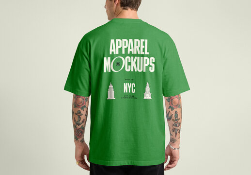 Back View T-Shirt Mockup