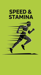 Obraz premium Energetic Runner Achieving Peak Fitness and Speed with Exceptional Endurance and Agility