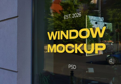 Restaurant Window Mockup