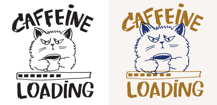 Fancy hand drawn doodle lettering quote about coffee lover. Lettering for t-shirt design, mug print, bag print, clothes fashion. 100% hand drawn vector image.