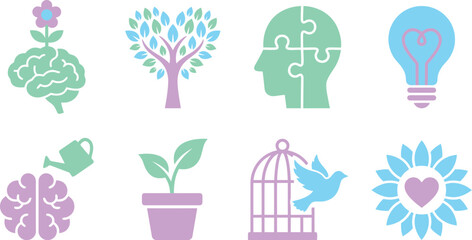 Delicate Mother's Day floral elements with carnation rose tulip eucalyptus branch floral bouquet lavender watering can in blush pink peach mint green for Mother's Day floral design © Madhuka Disanayaka