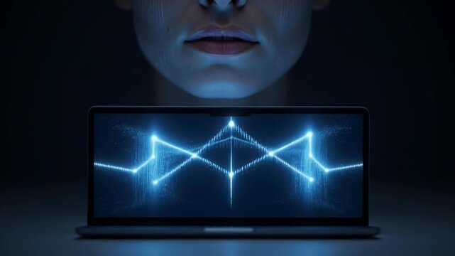 ?Facial interaction with dynamic digital patterns on screen