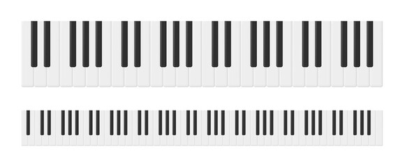 Piano keys. Vector 3d illustration isolated on white background. © graphic_arts