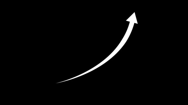 Abstract arrow business graph icon animation background