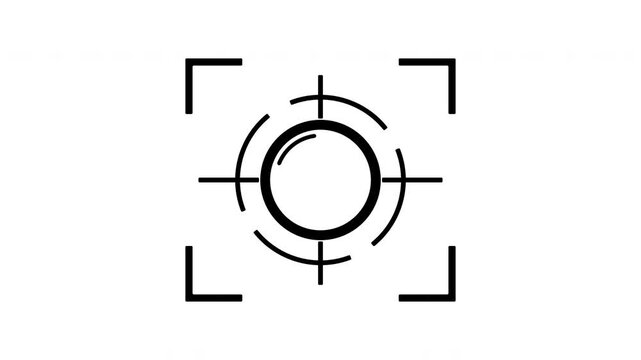 Target Lock HUD Reticle Overlay - Seamless 4K Alpha Loop