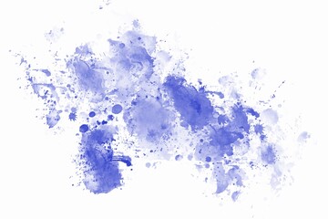 Fototapeta premium Abstract Blue Watercolor Ink Splash Stain Artistic Paint Texture White Background