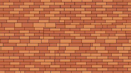 Obraz premium Seamless background texture of a traditional red brick wall with various shades and sizes of bricks for architectural and industrial themes.