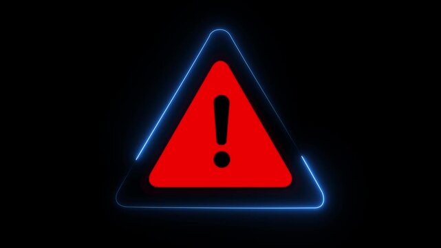 alert risk safety danger road warning sign sign symbol animated on background.