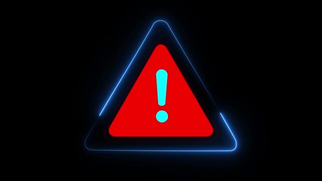 alert risk safety danger road warning sign sign symbol animated on background.