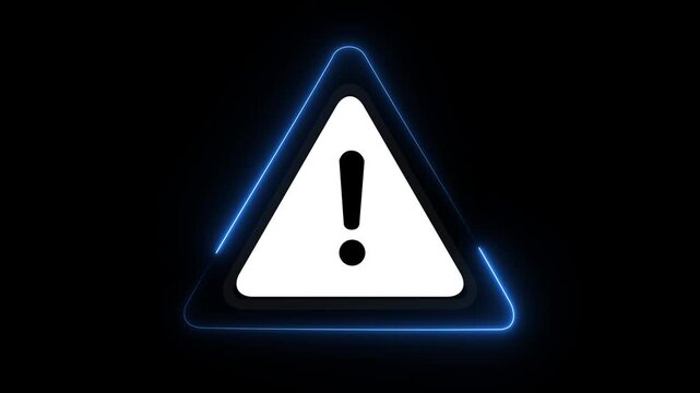 alert risk safety danger road warning sign sign symbol animated on background.