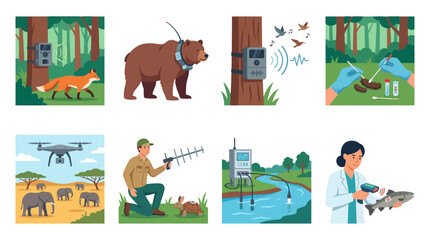 Fototapeta premium Wildlife Research Technology and Conservation