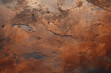 Fototapeta premium Processed collage of old rusty metal sheet texture in daylight. Background for banner.