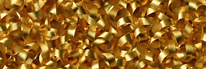 Abstract background. Metal gold shavings. Popular, beautiful, expensive, technological. For designers, marketers.