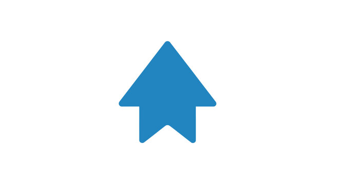 Blue Arrow Pointing Up Direction Sign.