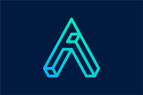 AI Artificial Intelligence Letter Logo