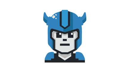 Obraz premium Blue Lego Character Head Closeup.