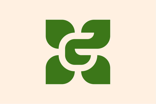 G Letter Leaf or Flower Logo