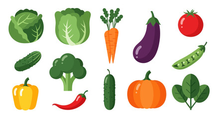 Fototapeta premium Vegetable assortment graphic illustration
