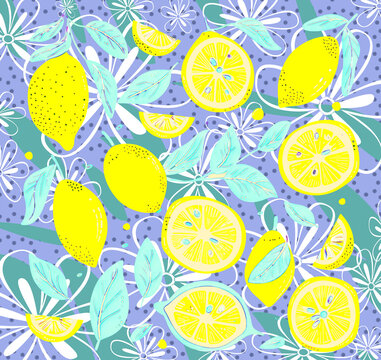 sfondo con limoni