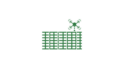 Fototapeta premium Drone flying over solar panels.