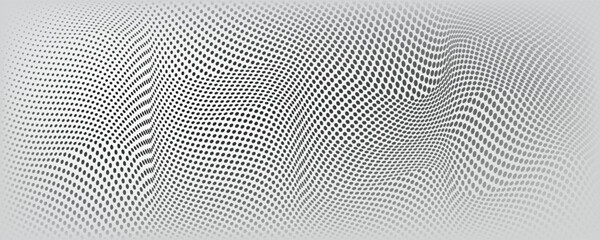 Fototapeta premium Halftone dotted background. Black dots in modern style on a white background. Vintage illustration for design concept. Modern texture.