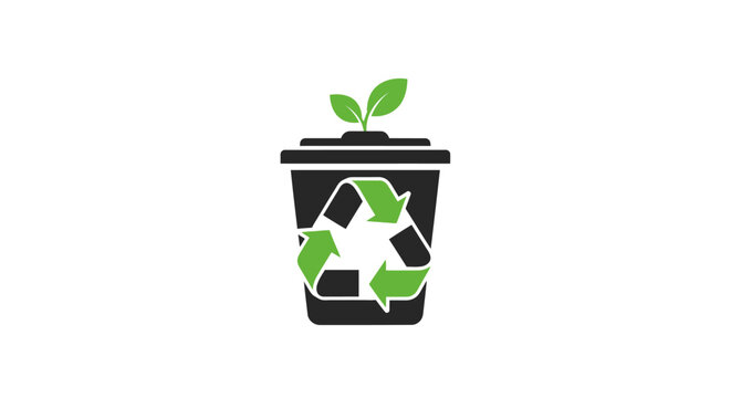 Eco friendly disposable cup with recycling.