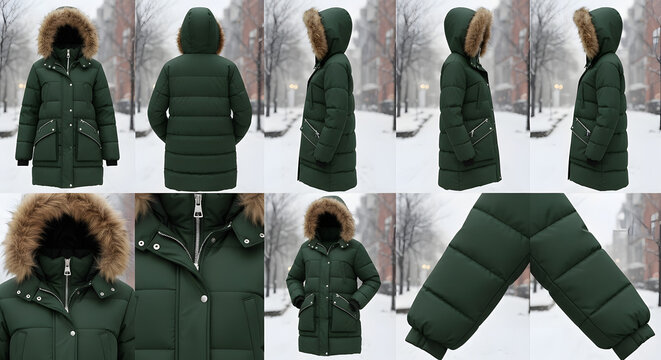 Women Winter Clothing Collection &ndash; Realistic Multi-Angle Fashion Apparel