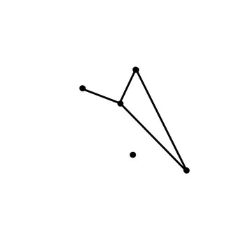 Octans constellation star astrology organic line hand drawn black and white