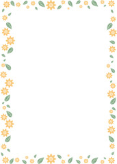 Obraz premium daisy flower plant frame a4 border