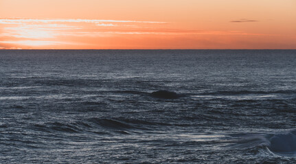 Sunset over the North Atlantic Ocean from Iceland