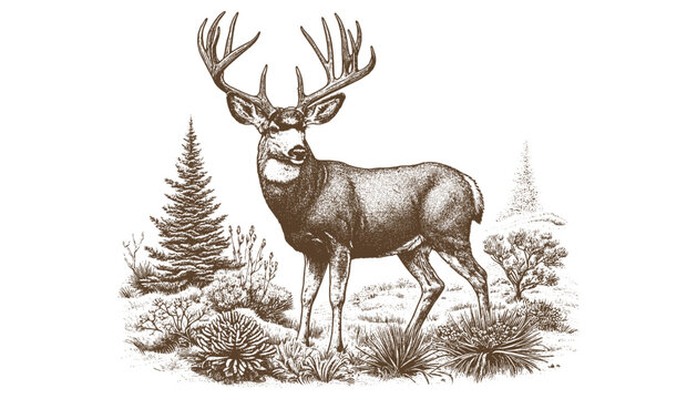 Mule deer vector
