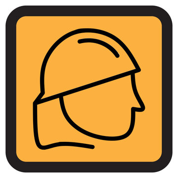 Construction Worker Safety Icon