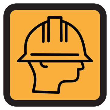 Construction Worker Safety Icon