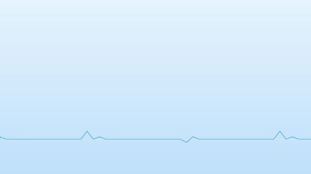 Minimal ECG background with soft blue gradient and copy space animation