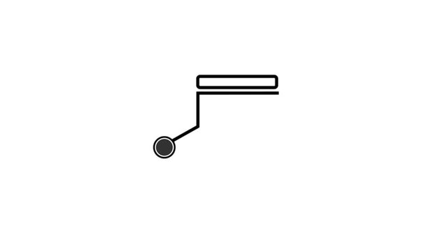 Animation of HUD elements on background. HUD call out elements pack animation on background