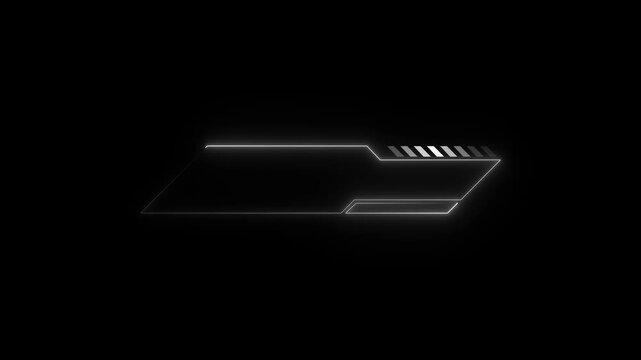 Futuristic Neon Geometric Shapes Abstract Background Glowing Lines Motion Graphics Dark Black Screen Technology Data Flow Digital Interface