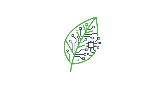 Virus Infecting a Green Leaf Cell.