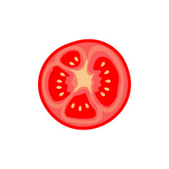 Fototapeta premium Illustration Of a Sliced Tomato 