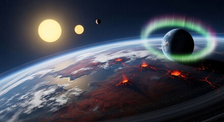 Planetary system illustration