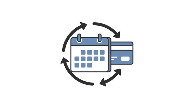 Credit card payment schedule calendar.
