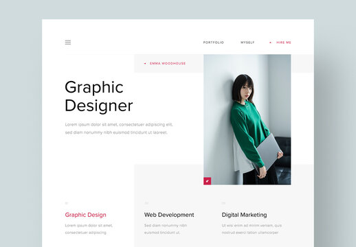 Universal Portfolio Website Layout