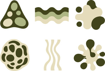 Fototapeta premium Abstract organic shapes in earthy tones, ideal for backgrounds and creative projects emphasizing nature and fluidity.