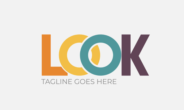 Colorful Look Word Typography Pop Style Design